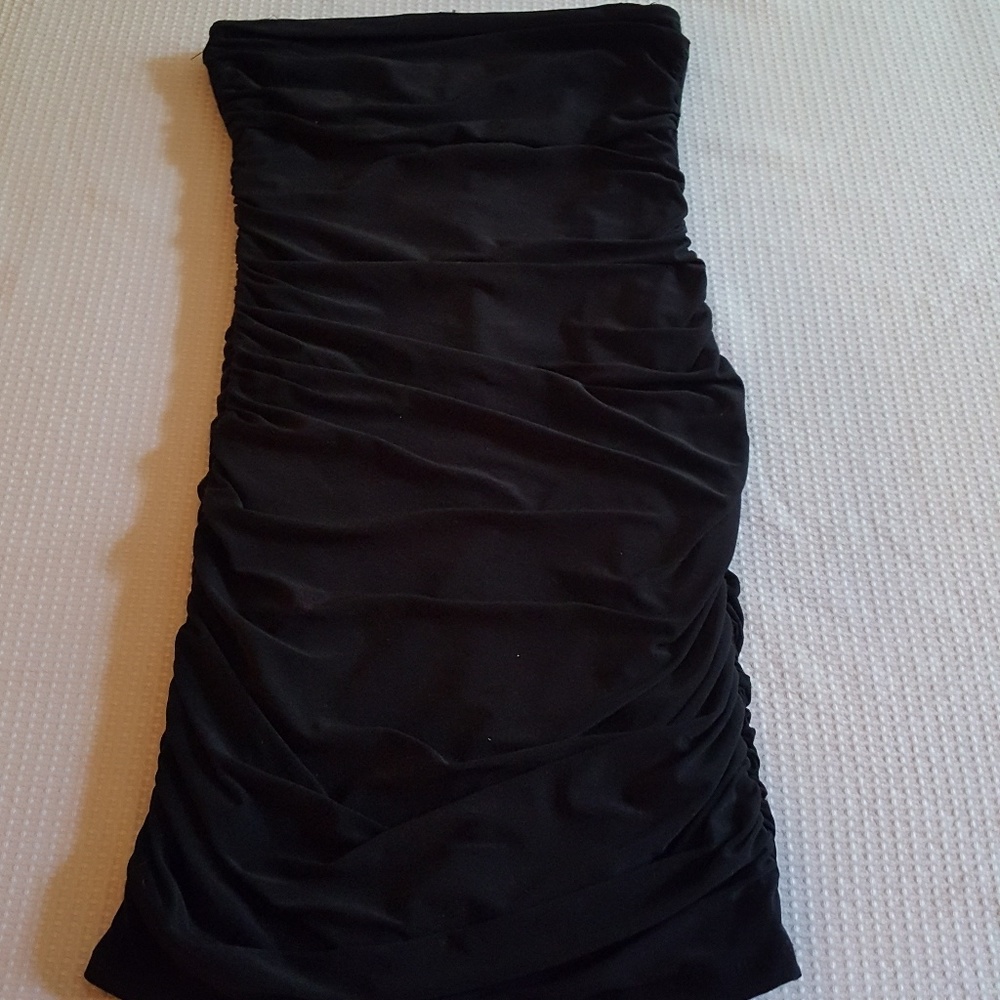 Frederick of Hollywood Black Ruched Dress